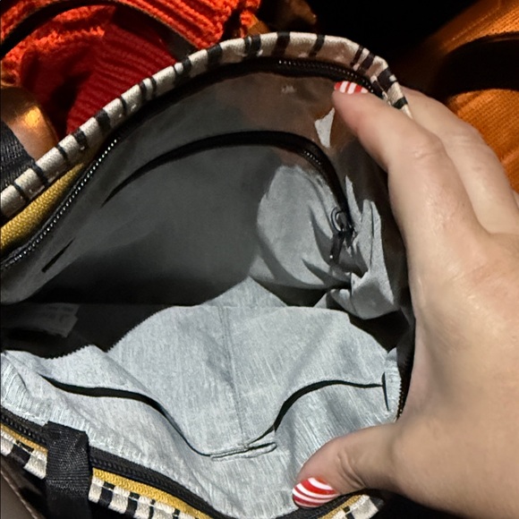 Sherpani Black and Yellow Striped Tote handbag crossbody new purse bag durable - Picture 3 of 10